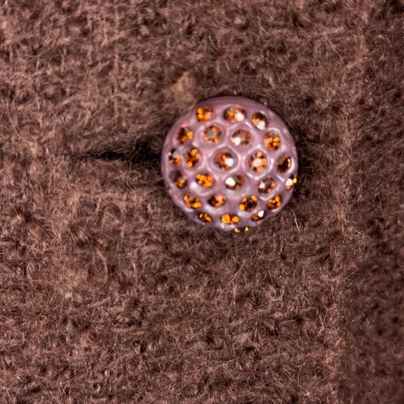 Vtg. 60s Boucle Wool Swing Coat Fur Collar Jackie O Mod Dark Academia Old Money - Picture 6 of 11